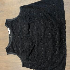 Loft Lace Black Sleeveless Top in Size 18